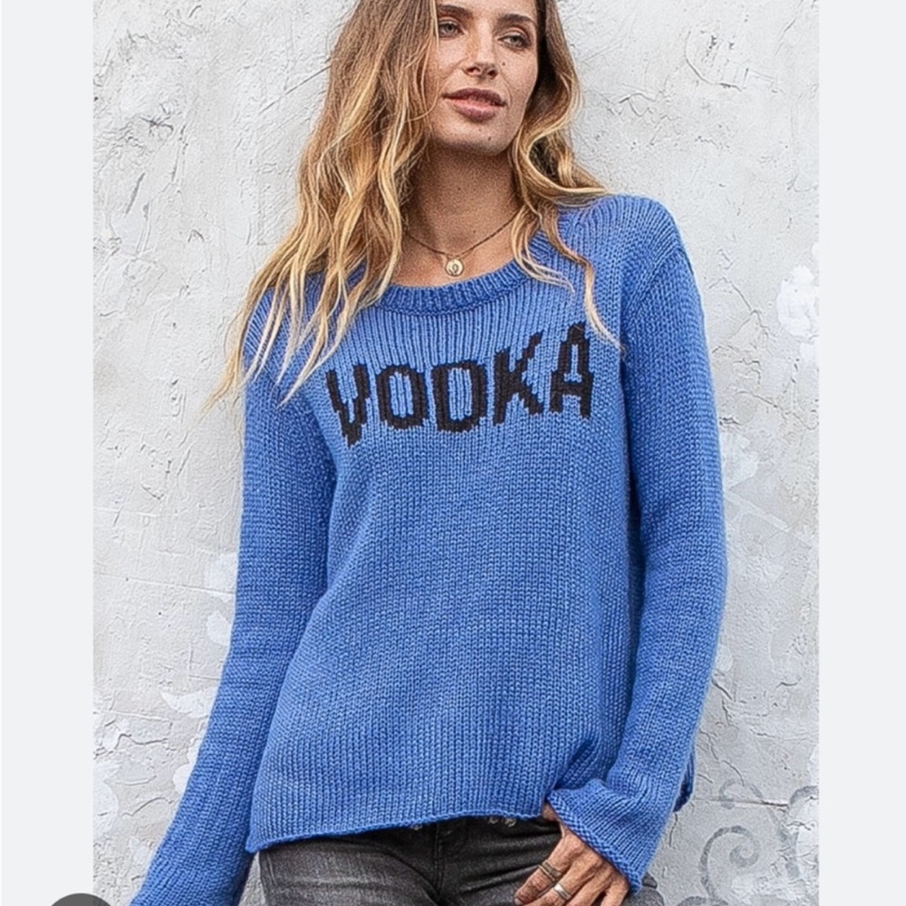 Wooden Ships Blue 'Vodka' Crewneck Sweater